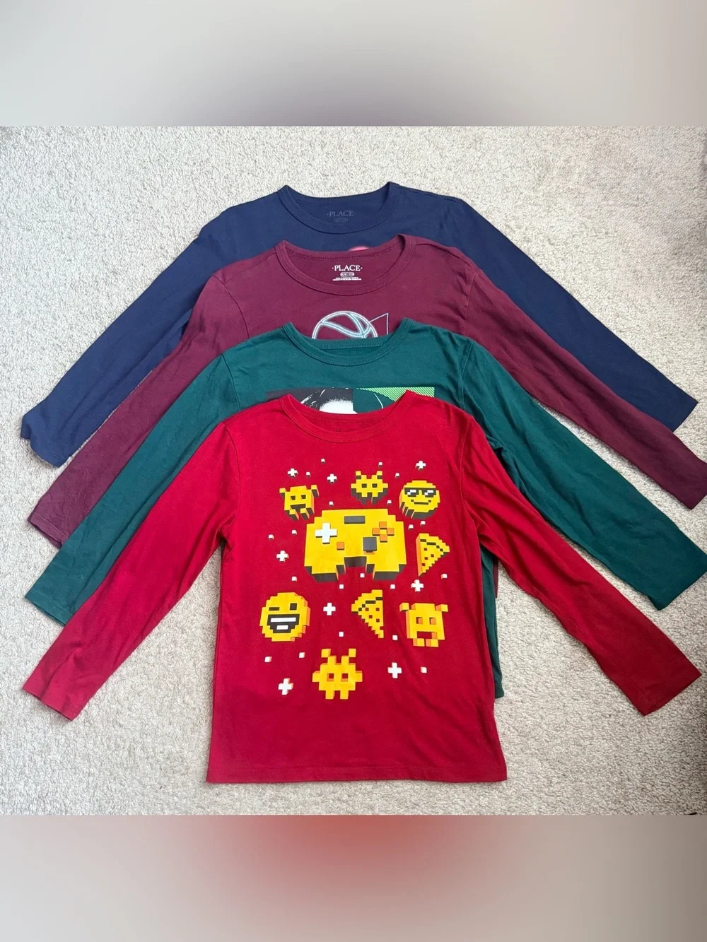 The Children's Place Long Sleeve T-Shirts Bundle Boys (Size 7/8)